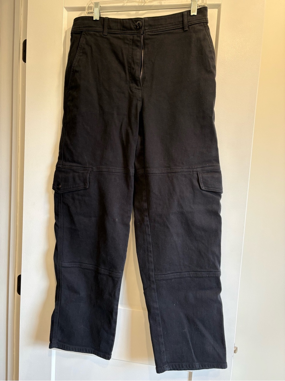 Wilfred Black Cargo Pants with Flap Pockets